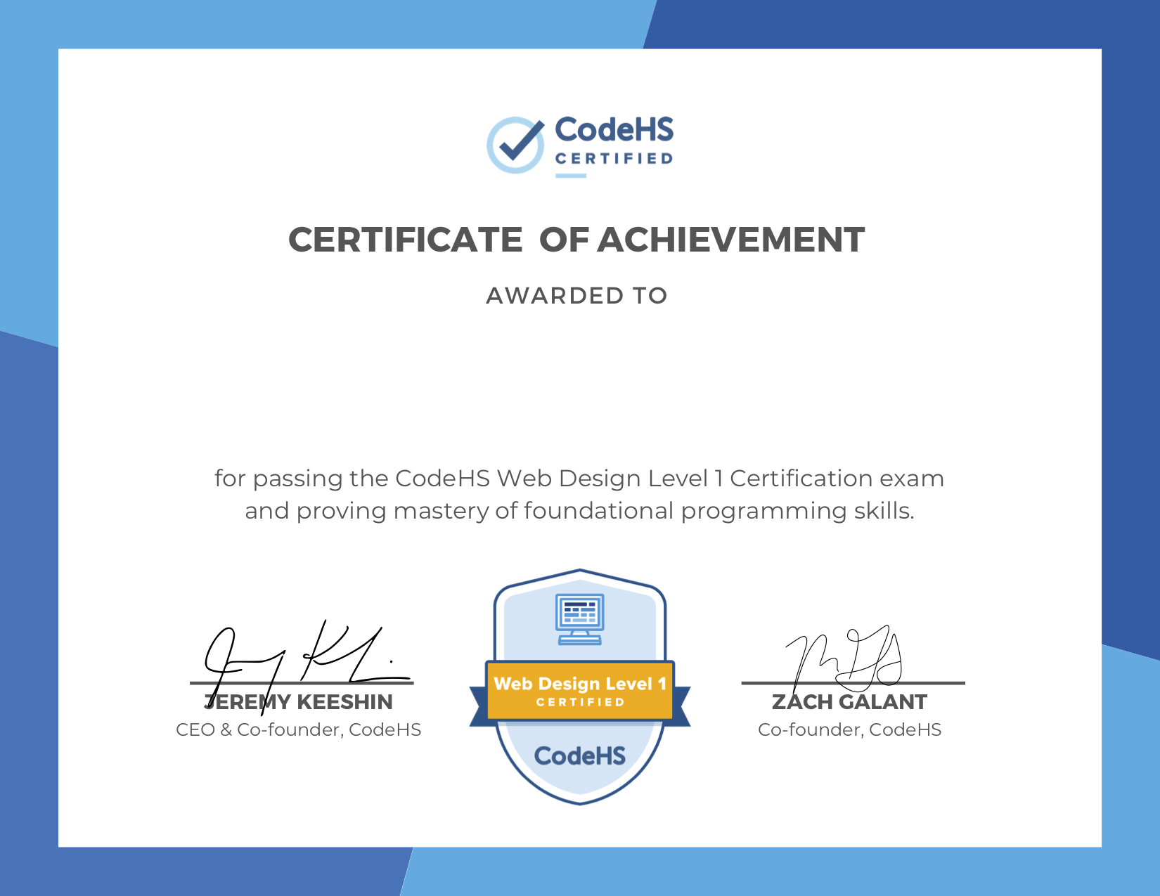 Web Design Certification